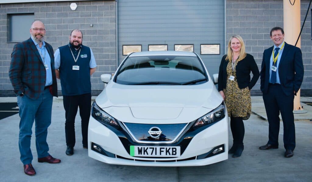 Nick Tom Hayley And Martin With Electric Vehicle For Web