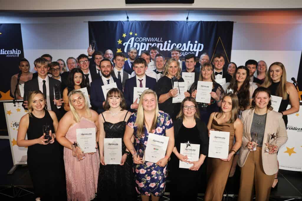 Winners and highly commended nominees at the 2021 Cornwall Apprenticeship Awards