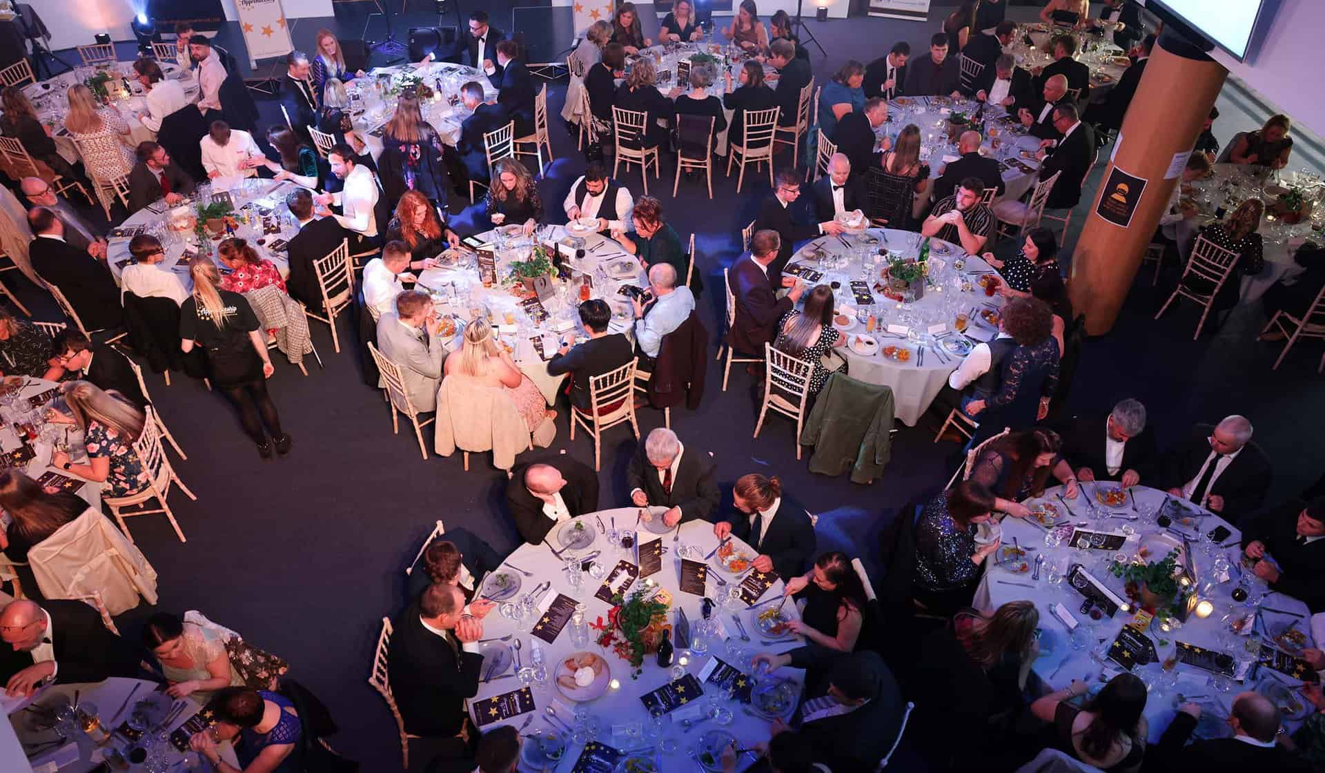Shot from above the Cornwall Apprenticeship Awards