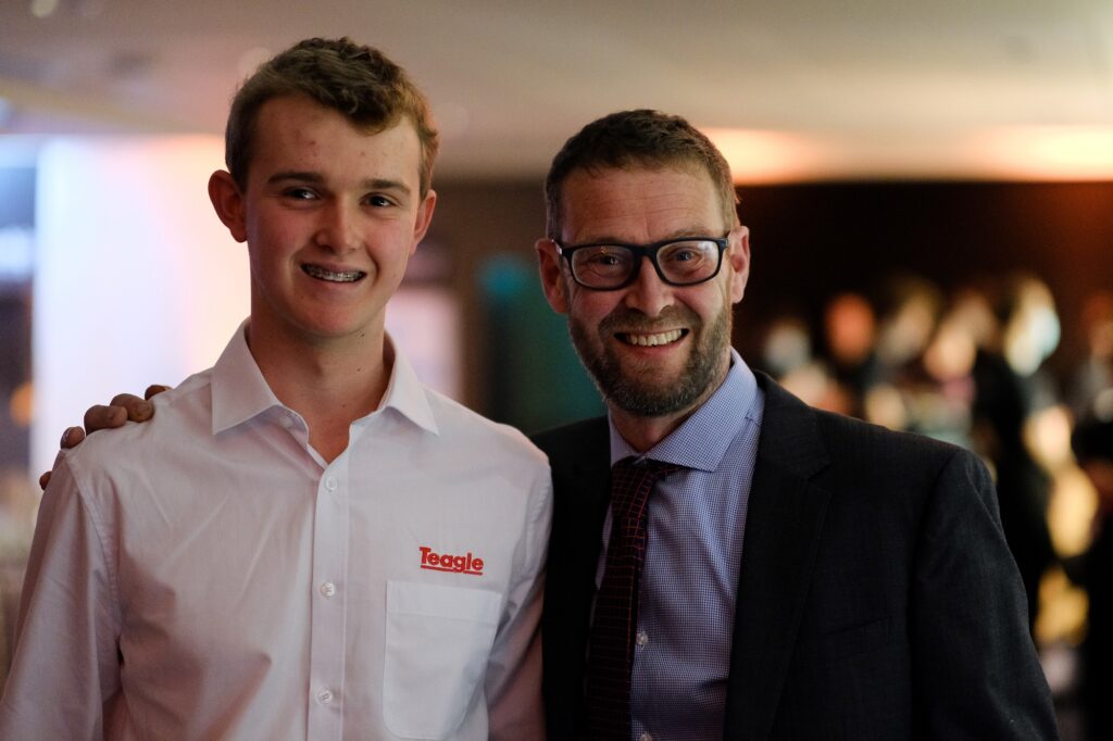 An employer pictured with one of their Apprentices at the Cornwall Apprenticeship Awards