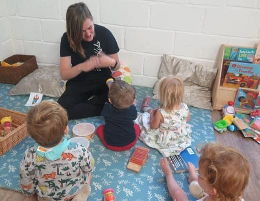 Nursery Apprentice with children