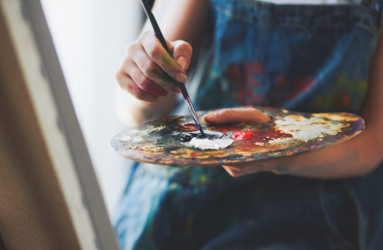 Woman painting