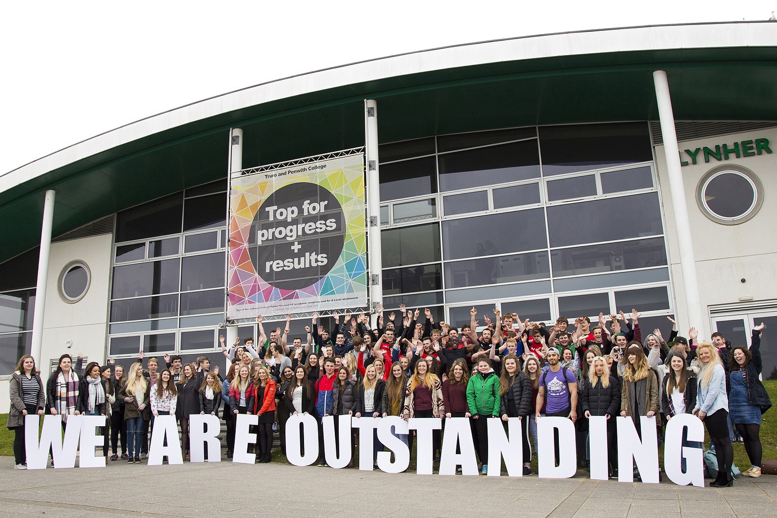 2016 Truro And Penwith College Students Celebrate The College's Ofsted Outstanding Rating Resized