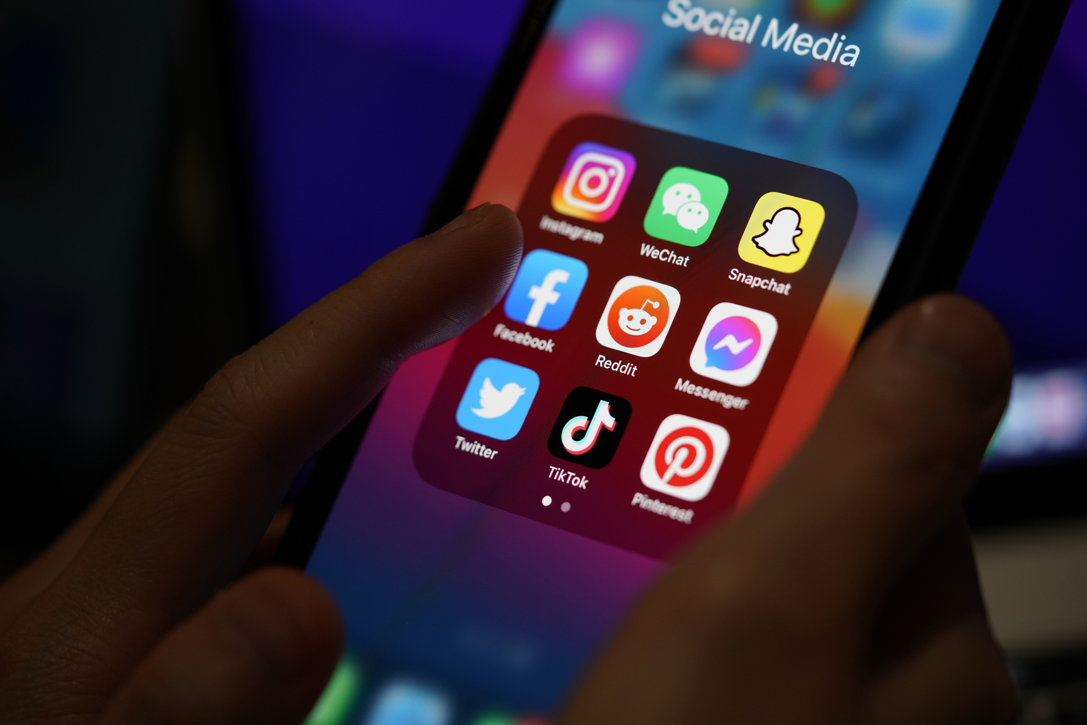 Chiang Mai, Thailand - February 2022 : Social media application on the smartphone screen