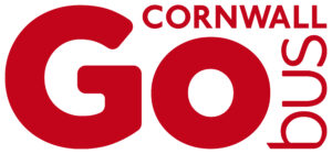 A Go Cornwall Bus Logo. The text reads 'Go Cornwall Bus' in large red letters.