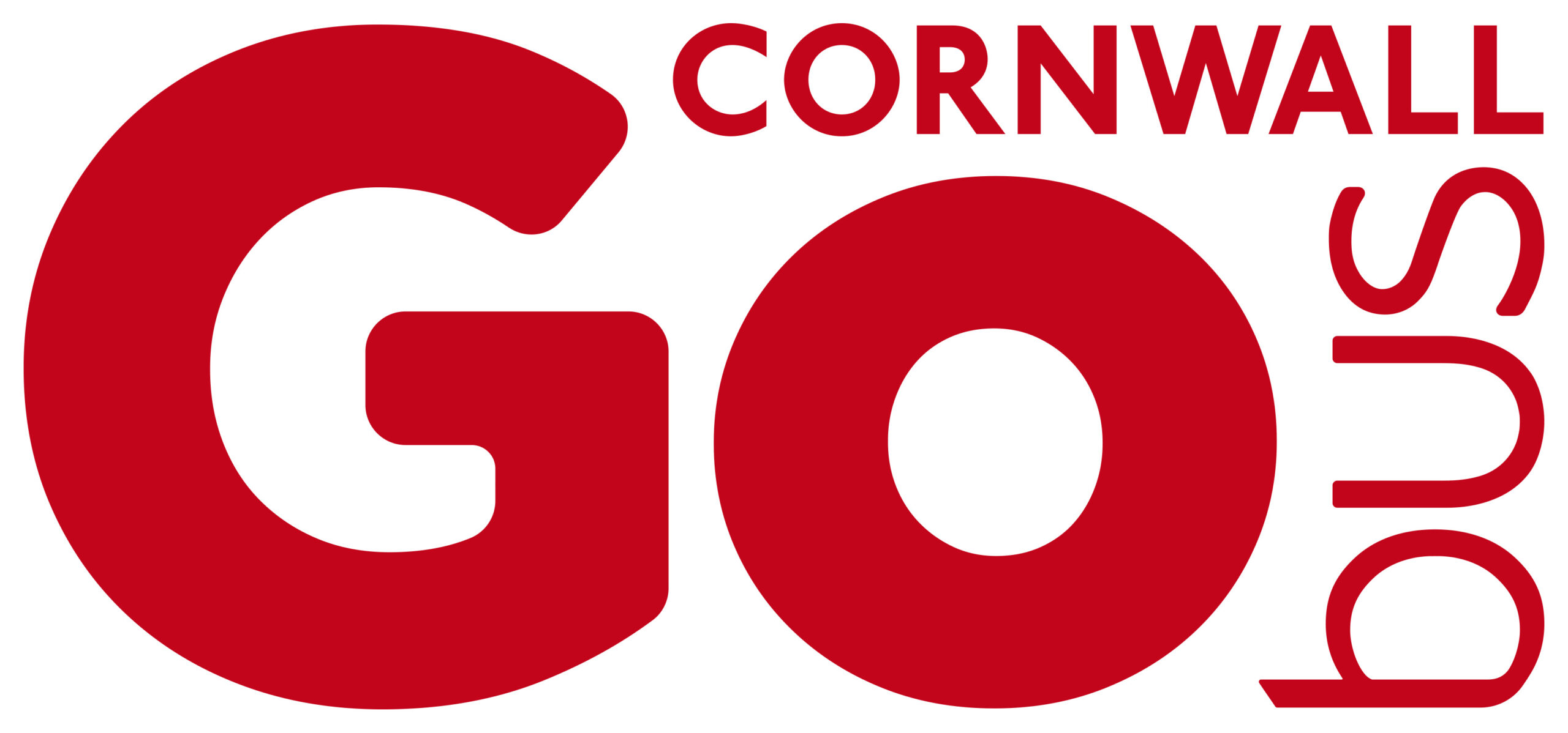 A Go Cornwall Bus Logo. The text reads 'Go Cornwall Bus' in large red letters.