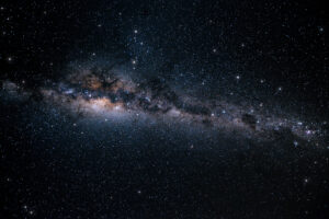 View of the milky way in namibia.