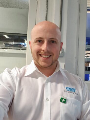 An image of Matt from Watson Marlow. Matt takes a selfie wearing a white shirt.