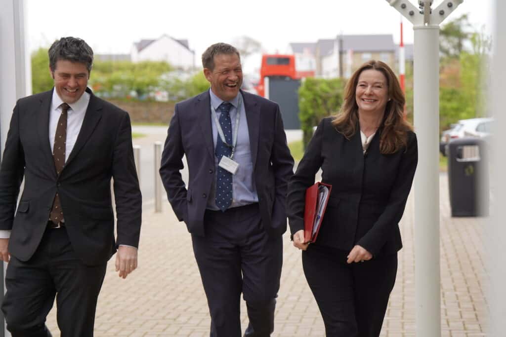 Scott Mann MP, Martin Tucker And Education Secretary At Bodmin