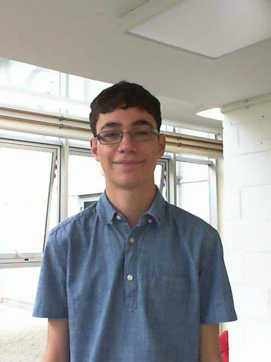 A profile photo of Nicholas Basher, student governor at Truro and Penwith College.