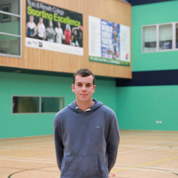Callum stood in the centre of the MUGA.