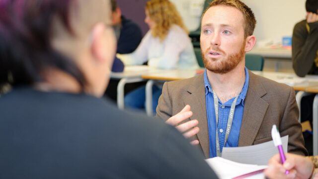 A member of staff speaking.