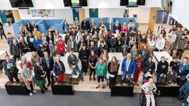 A lareg group photo of the governors in the Fal building.