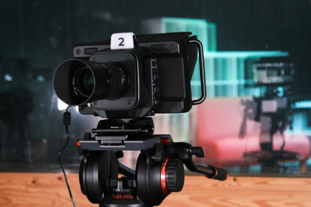 Close up of a digital camera.