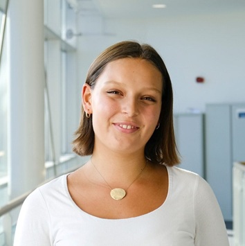 T Level Health Student Journey Izzy in the Fal Building, Truro and Penwith College