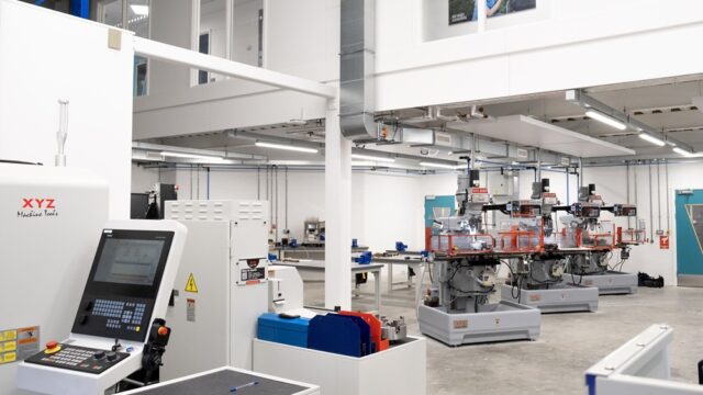 An engineering workshop at Truro College.