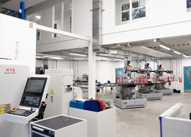 An engineering workshop at Truro College.